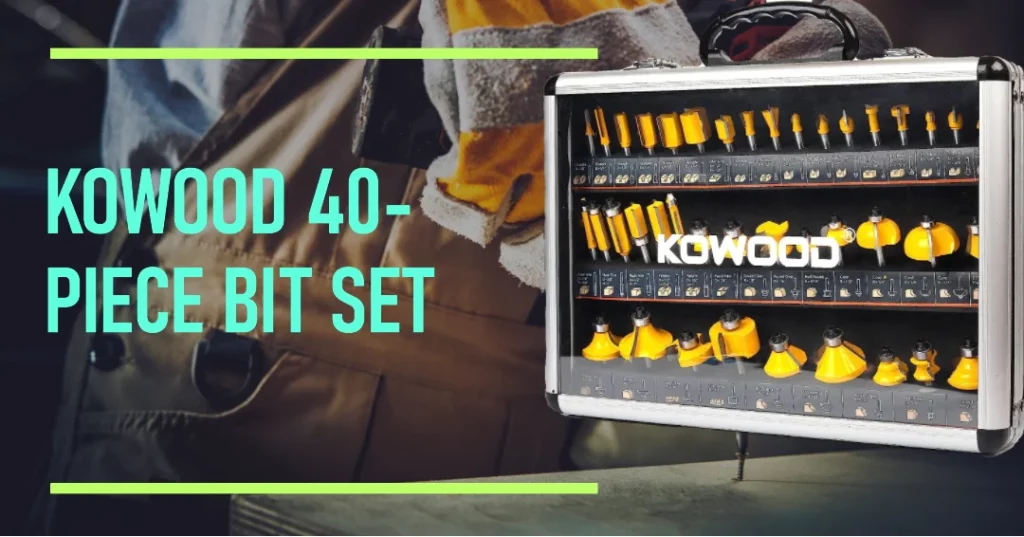 KOWOOD Router Bits Set of 40 Pieces